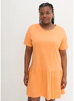 Robe courte à volant en jersey de coton, bonprix