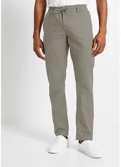 Pantalon chino avec lin, Regular Fit, Straight, bonprix