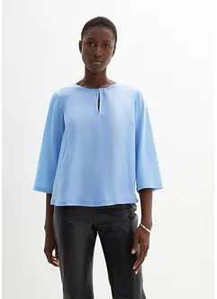 Blouse avec soie minoritaire et empiècement tissé, bonprix