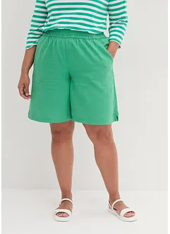 Short en lin mélangé avec taille élastiquée, bonprix