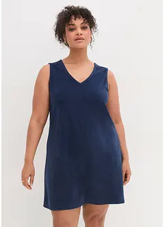 Robe trapèze en tissu éponge, bonprix