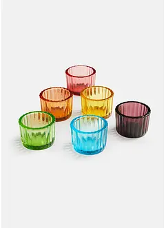 Lot de 6 porte-bougie chauffe-plat, bonprix