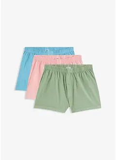 Lot de 3 boxers-shorts décontractés en jersey coton, bonprix