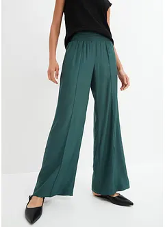 Pantalon à taille élastiquée en crêpe de viscose fluide, bonprix