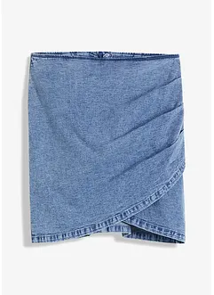 Jupe en jean style portefeuille, bonprix