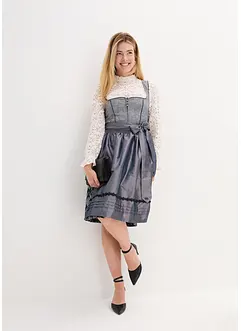 Dirndl avec jacquard et tablier (ens. 2 pces), bonprix