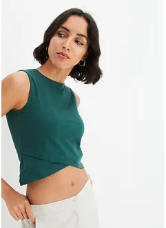 Crop top en coton extensible, bonprix