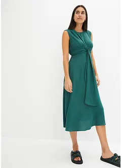 Robe drapée longueur midi, bonprix