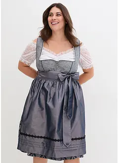 Dirndl avec jacquard et tablier (ens. 2 pces), bonprix