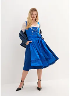 Dirndl à tablier en satin brodé (ens. 2 pces), bonprix