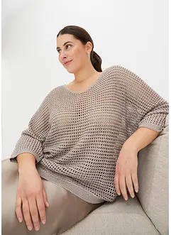 Pull ajouré brillant, bonprix