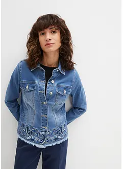 Veste en jean avec broderies, bonprix