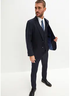 Costume slim 4 pièces avec gilet et cravate, bonprix