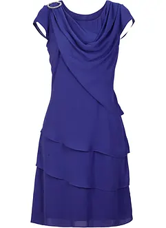 Robe courte look superposé avec accessoire sur l’épaule, bonprix