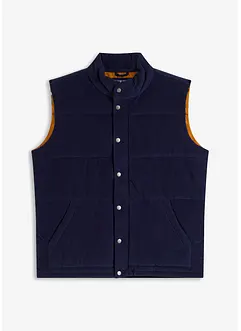 Gilet sans manches matelassé en velours milleraies, bonprix