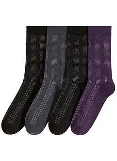 Lot de 4 paires de chaussettes avec du coton, bonprix