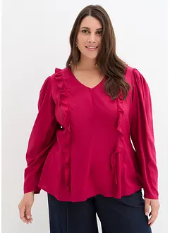 Blouse à volants en viscose fluide, bonprix