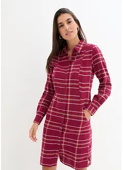 Robe-chemise en flanelle à carreaux, bonprix