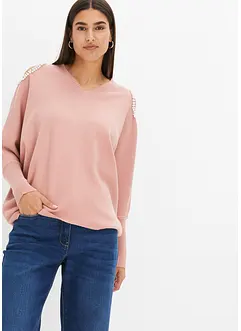 Pull à découpes et perles, bonprix