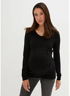 Pull de grossesse 100% coton avec lien à nouer, bonprix