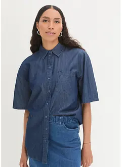 Chemise extensible et oversize en jean, demi-manches, bonprix