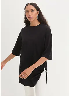 T-shirt long oversize avec fentes sur le côté, bonprix