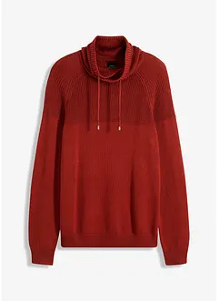 Pull coton à col châle, bonprix