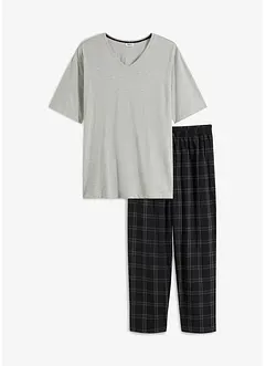 Pyjama avec pantalon tissé en coton, bonprix