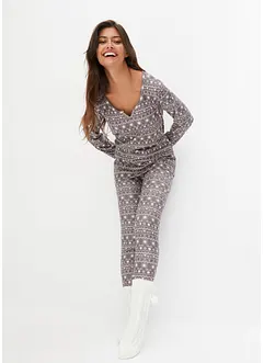 Pyjama chaud avec legging, bonprix