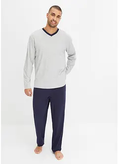 Pyjama simple avec col en V, bonprix