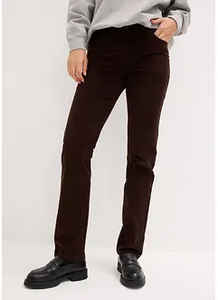 Pantalon droit en velours côtelé extensible, bonprix