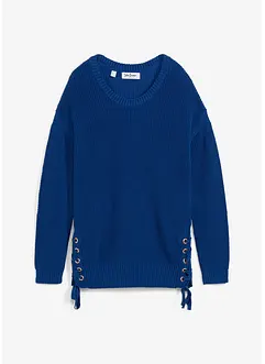 Pull en coton à laçage, oversize, bonprix