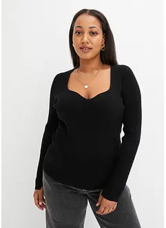 Pull à encolure cœur, bonprix