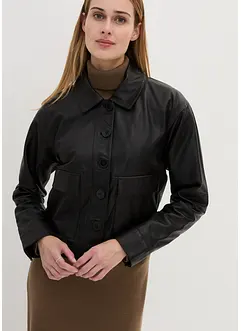 Blouson en cuir nappa d'agneau, bonprix