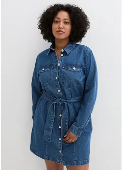 Robe en jean avec ceinture, bonprix