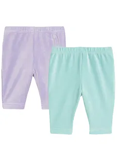 Lot de 2 leggings bébé en velours côtelé doux, bonprix