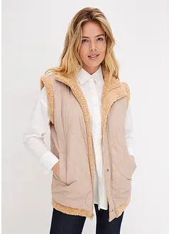 Gilet matelassé sans manches réversible, bonprix