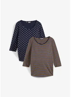 Lot de 2 T-shirts de grossesse, bonprix