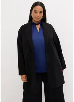 Manteau court à col en maille, bonprix