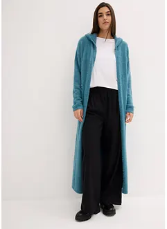 Long manteau en maille fil plume, bonprix