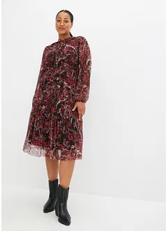 Robe midi imprimée en mesh, bonprix