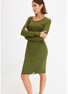 Robe jersey à œillets, bonprix