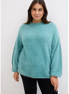 Pull en fil duveteux, bonprix