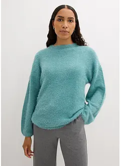 Pull en maille poilue duveteuse, bonprix