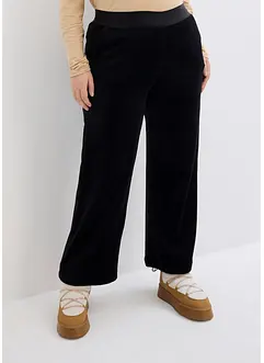 Pantalon en velours doux, jambes larges, bonprix