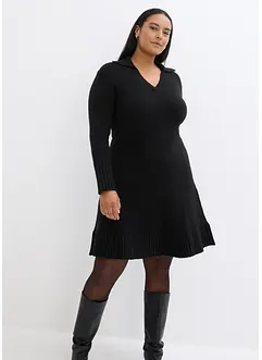 Robe en maille à col polo, bonprix