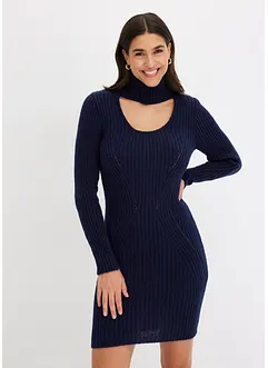 Robe en maille à col roulé, bonprix