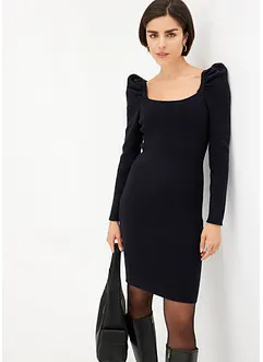 Robe en maille à décolleté carré, bonprix