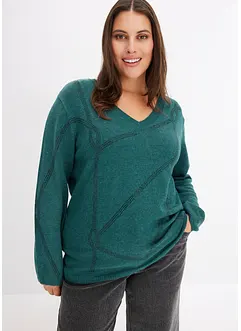 Pull avec application de strass, bonprix