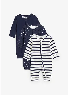 Lot de 3 combinaisons bébé, bonprix